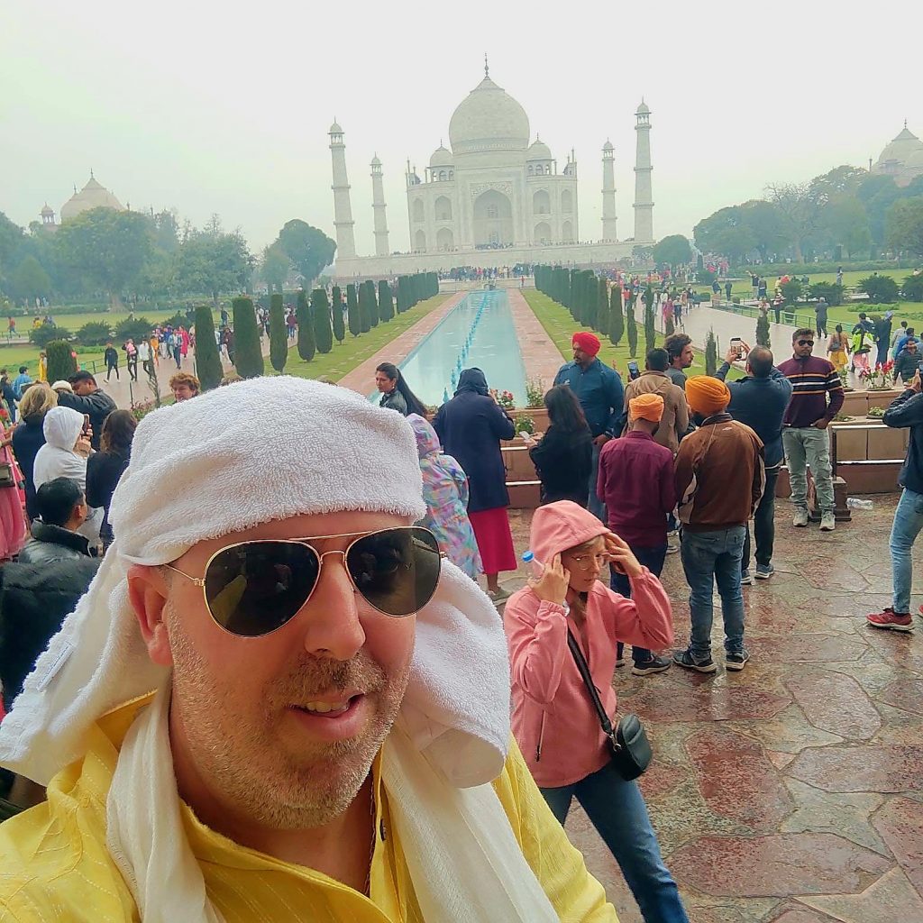 Jardines Taj Mahal en Agra India