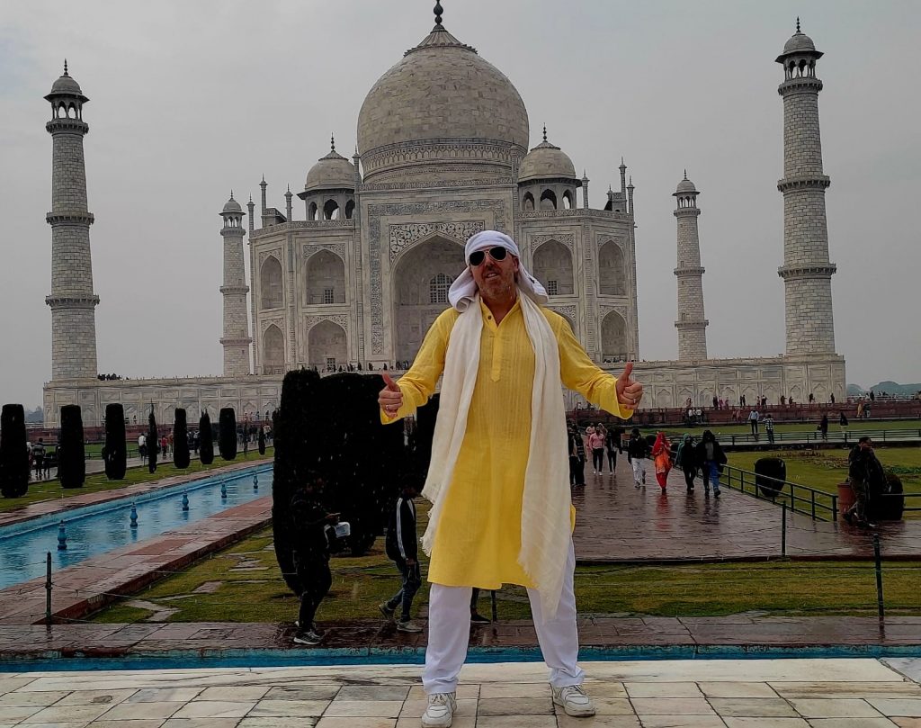 Jardines Taj Mahal en Agra India