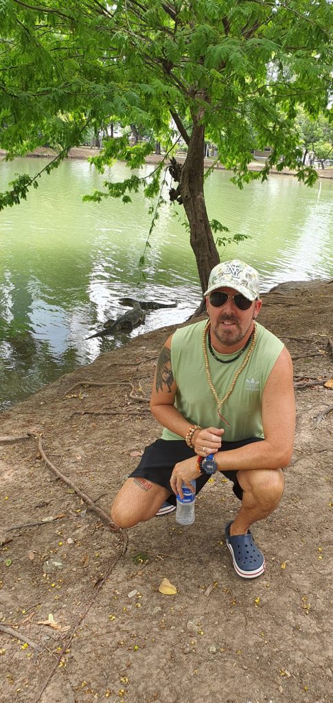 Parque Lumpini: varanos a sus anchas